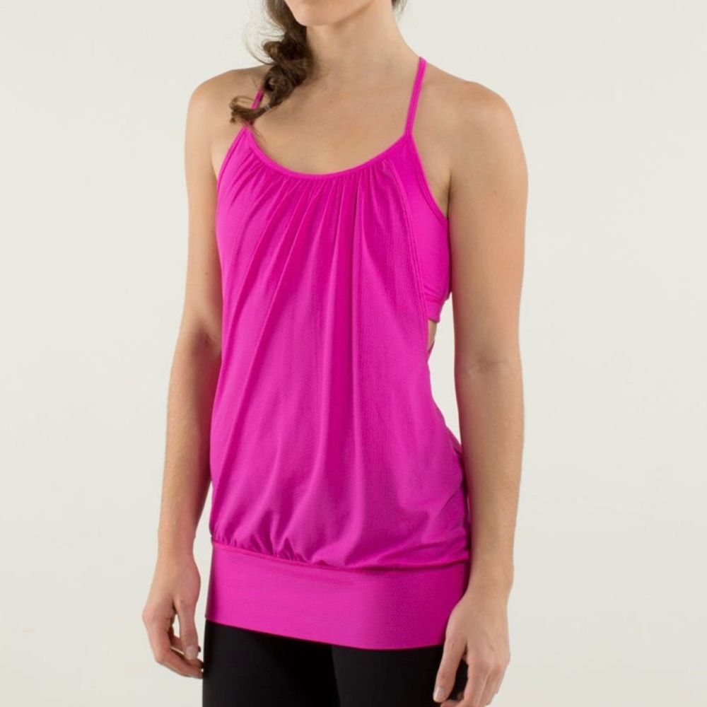 2 Lululemon no limit tank top hot pink